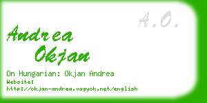 andrea okjan business card